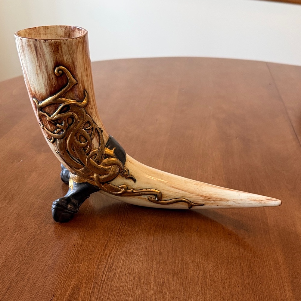 Decorative Ceramic Viking Style Drinking Horn